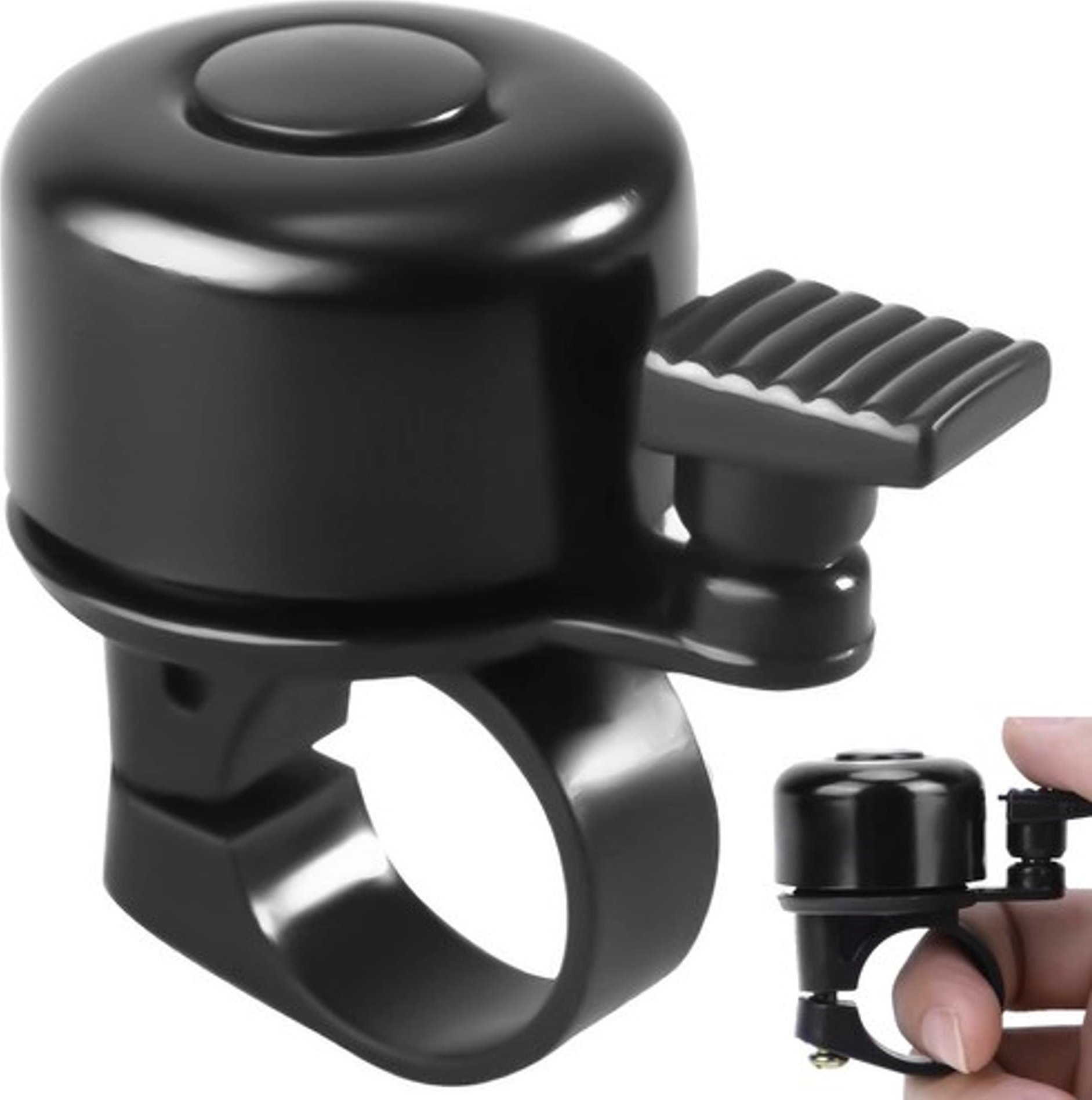 Carcommerce Dzwonek do roweru - czarny