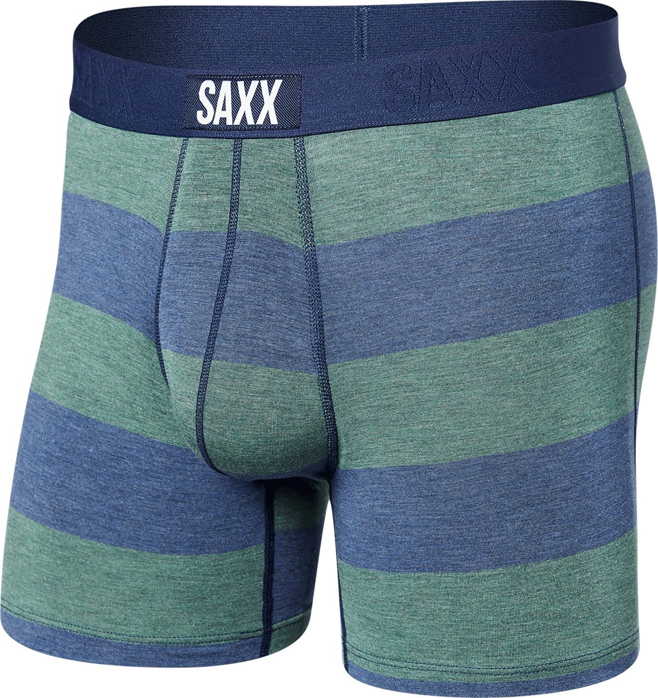 SAXX Bokserki męskie szybkoschnące SAXX VIBE Boxer Brief w pasy - granatowe S