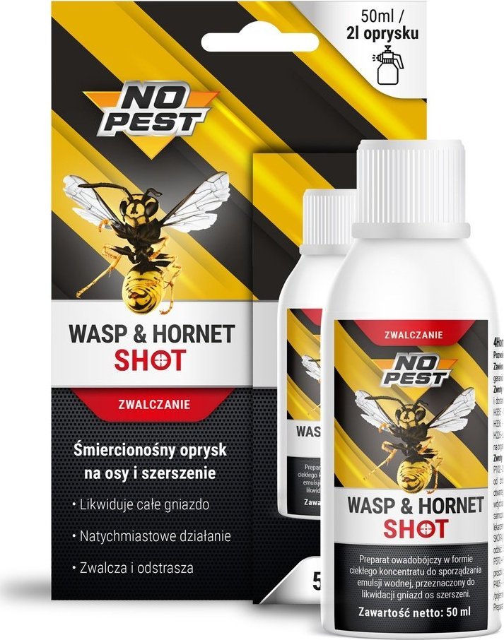 NO PEST Preparat do Pryskania na Osy i Szerszenie 50ml Oprysk Formuła Środek na Osy Szerszenie Gniazda Os