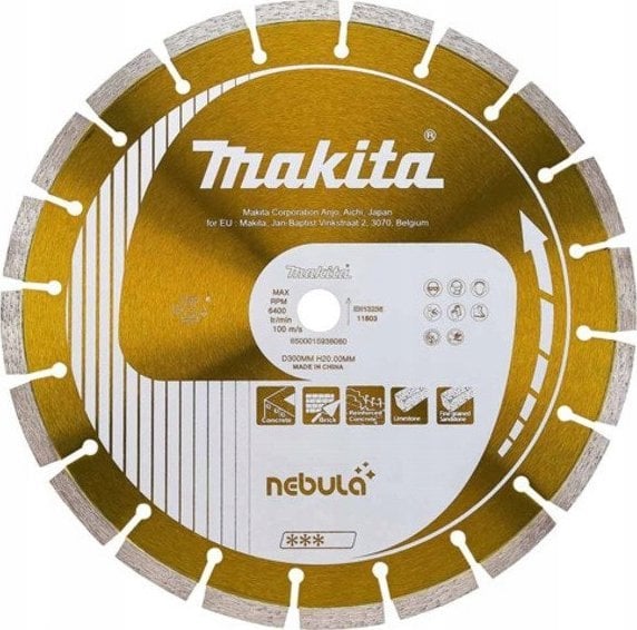 MAKITA DIAMOND BLADE 300x20mm SEGMENT (DRY/WET) CONCRETE