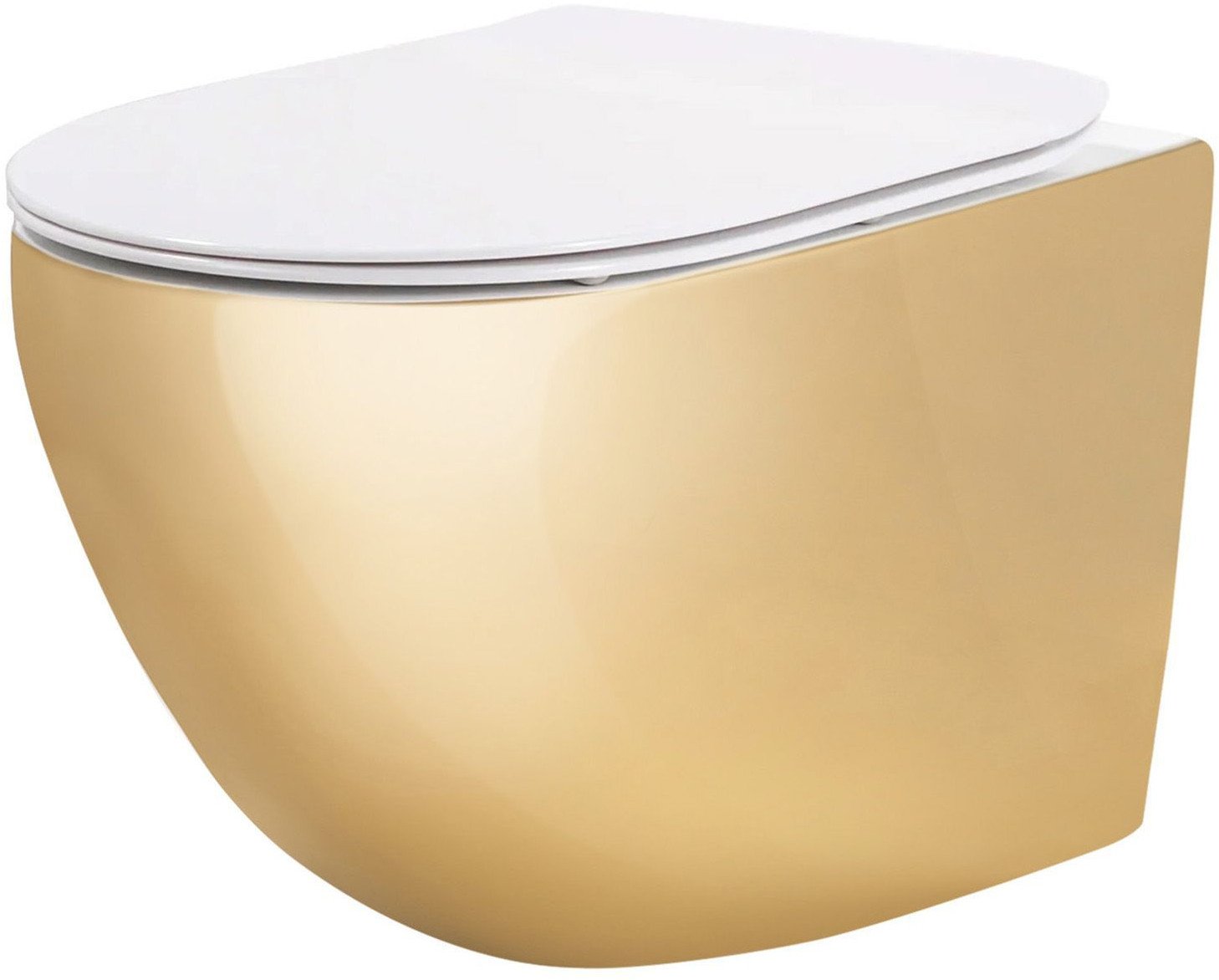 Misa WC podwieszana Rea Carlo Mini Tornado NF Złoto Biała