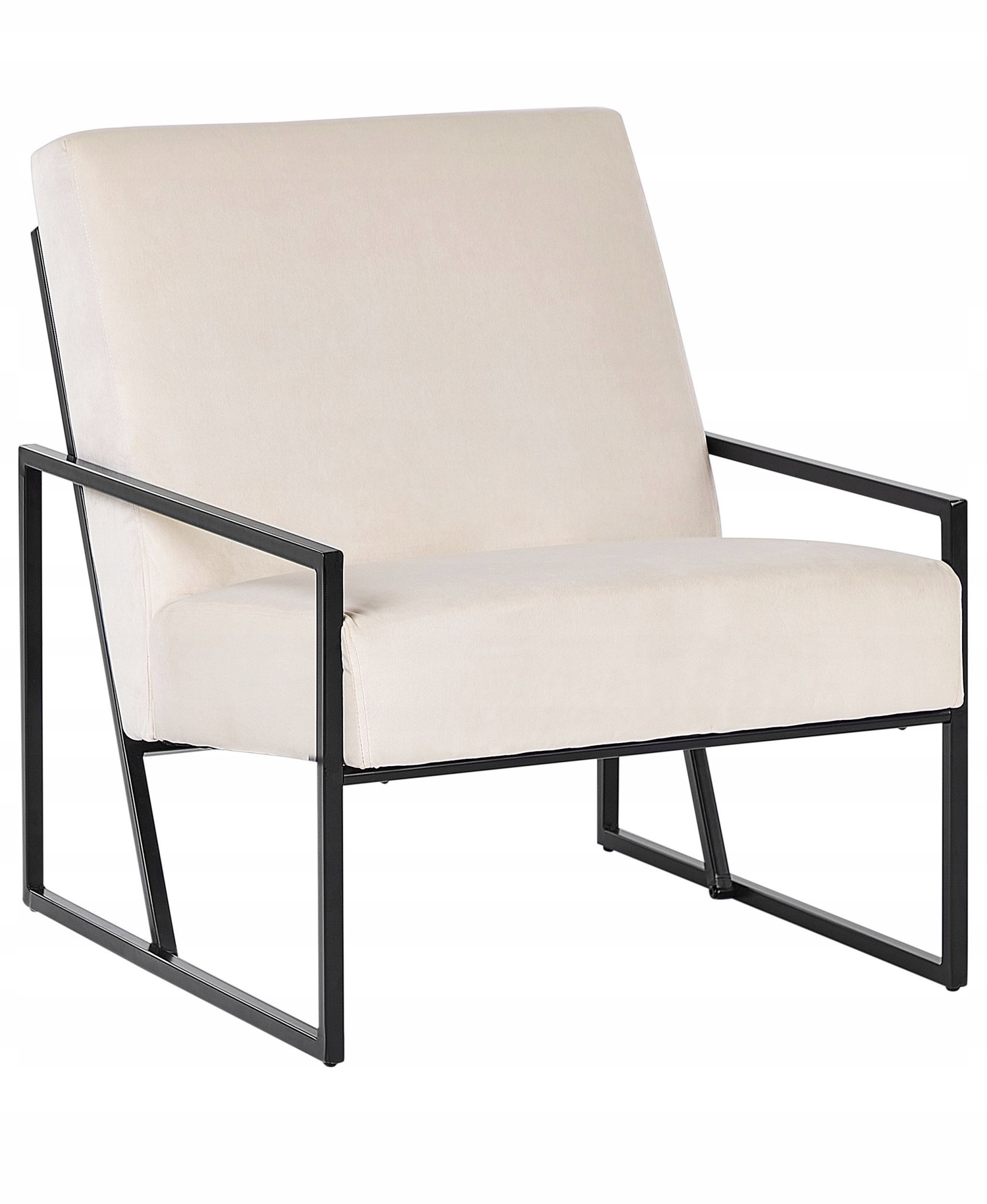 Fotel DELARY Welur Jasnobeżowy