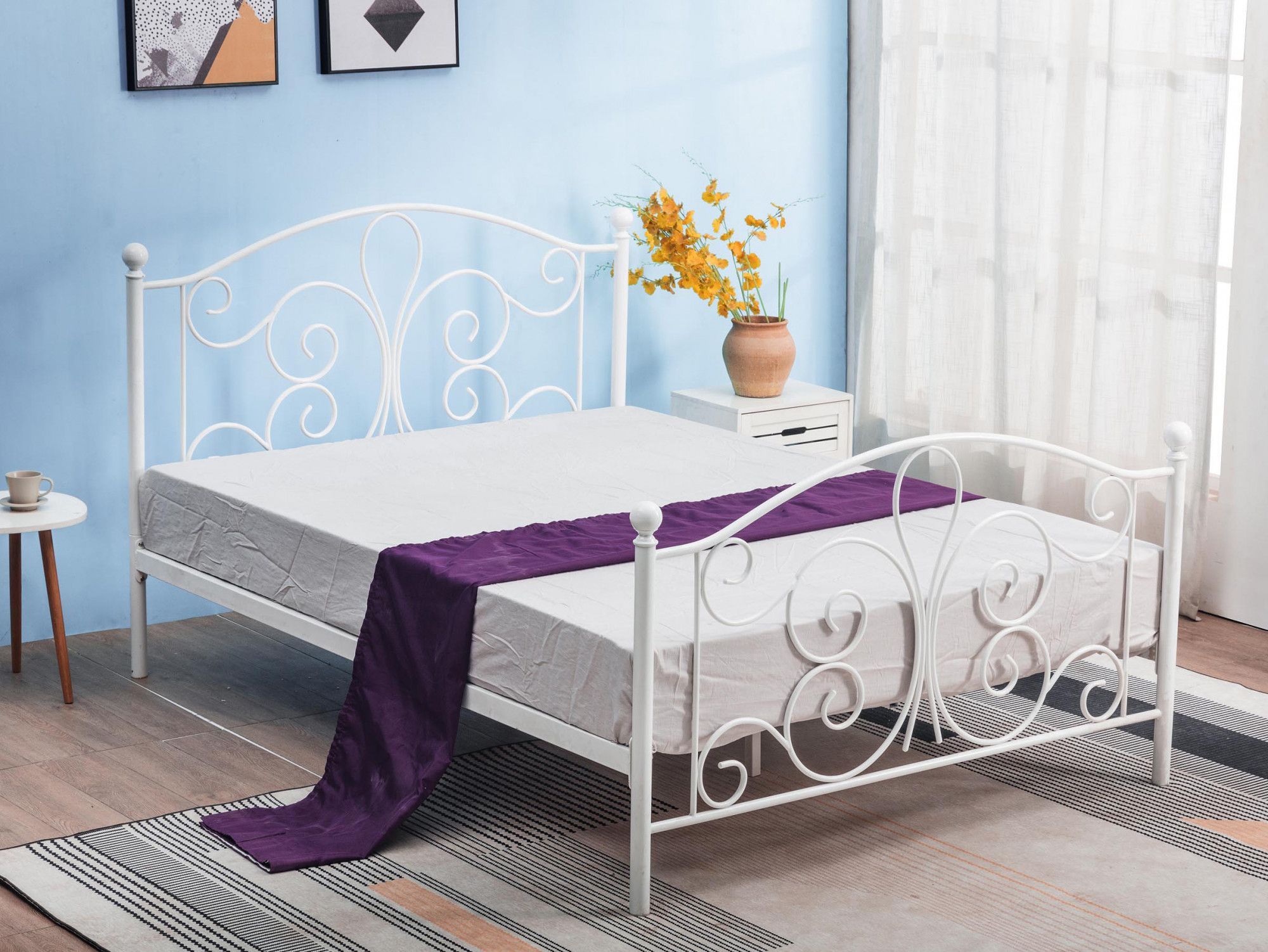 Elior Łóżko Lafio 120x200 cm - białe