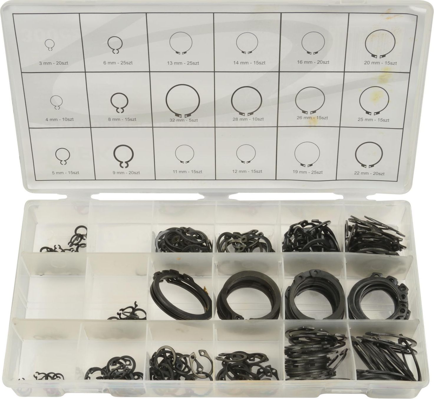 Geko Zestaw pierścieni zewnętrznych Seeger'a 300szt (24)