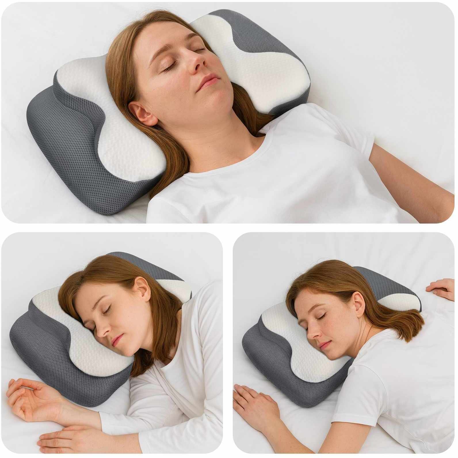 vidaXL Poduszka z poduszką biały 60 x 37 x 13 cm Poliester