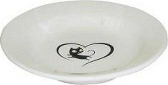 Yarro International YARRO MISKA CER DLA KOTA Z SERDUSZKIEM BIAŁA 15,5 x 3 CM