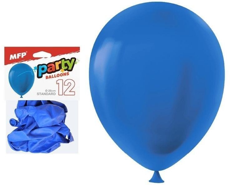 Balon dmuchany niebieski 26cm 12szt
