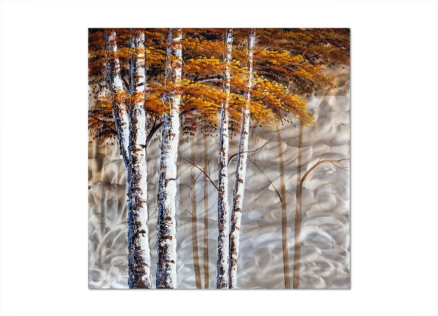 Obraz na płótnie 100x100cm Brzozy