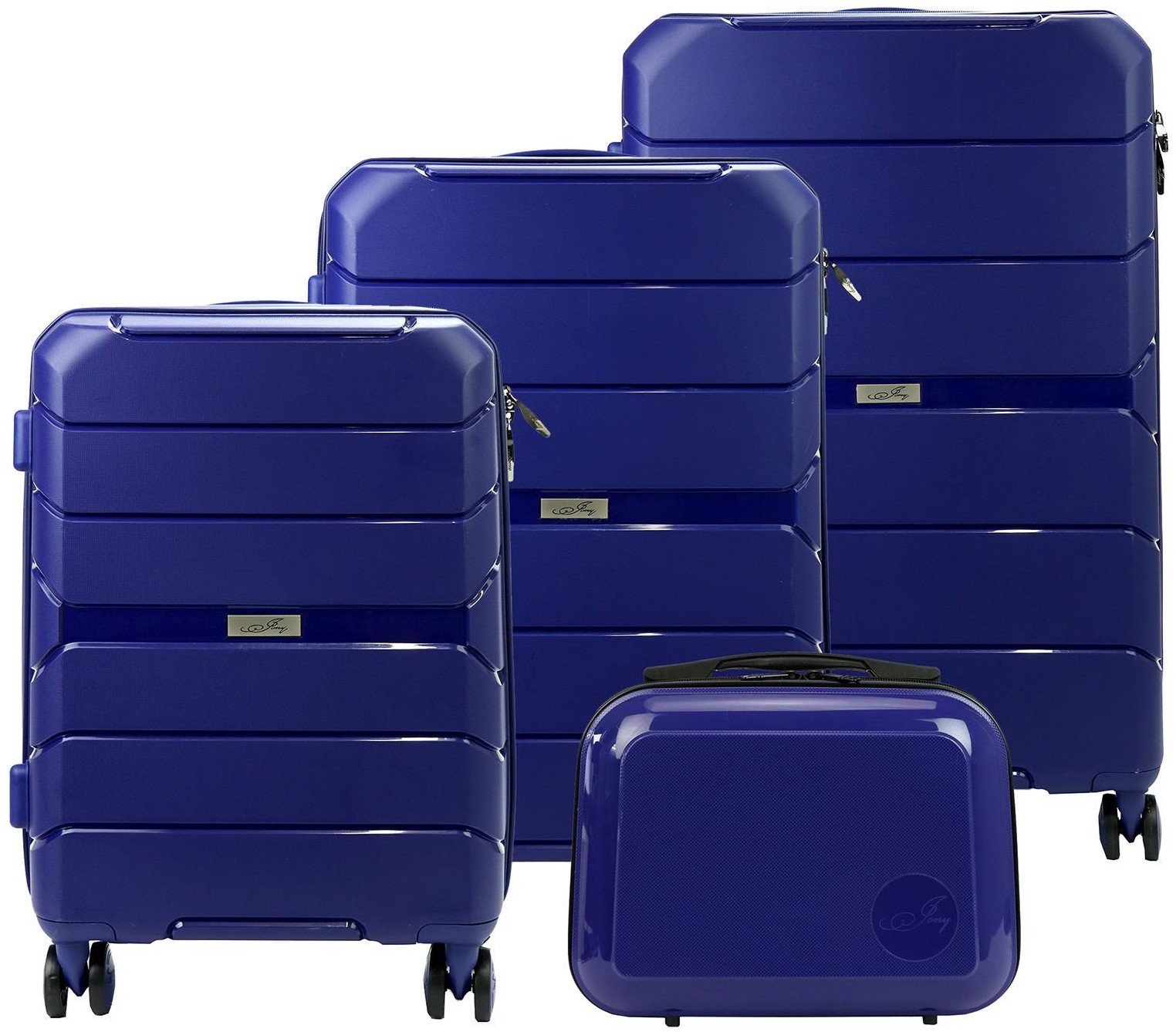 Jony Zestaw walizek Z01 x4-14 Z granatowe