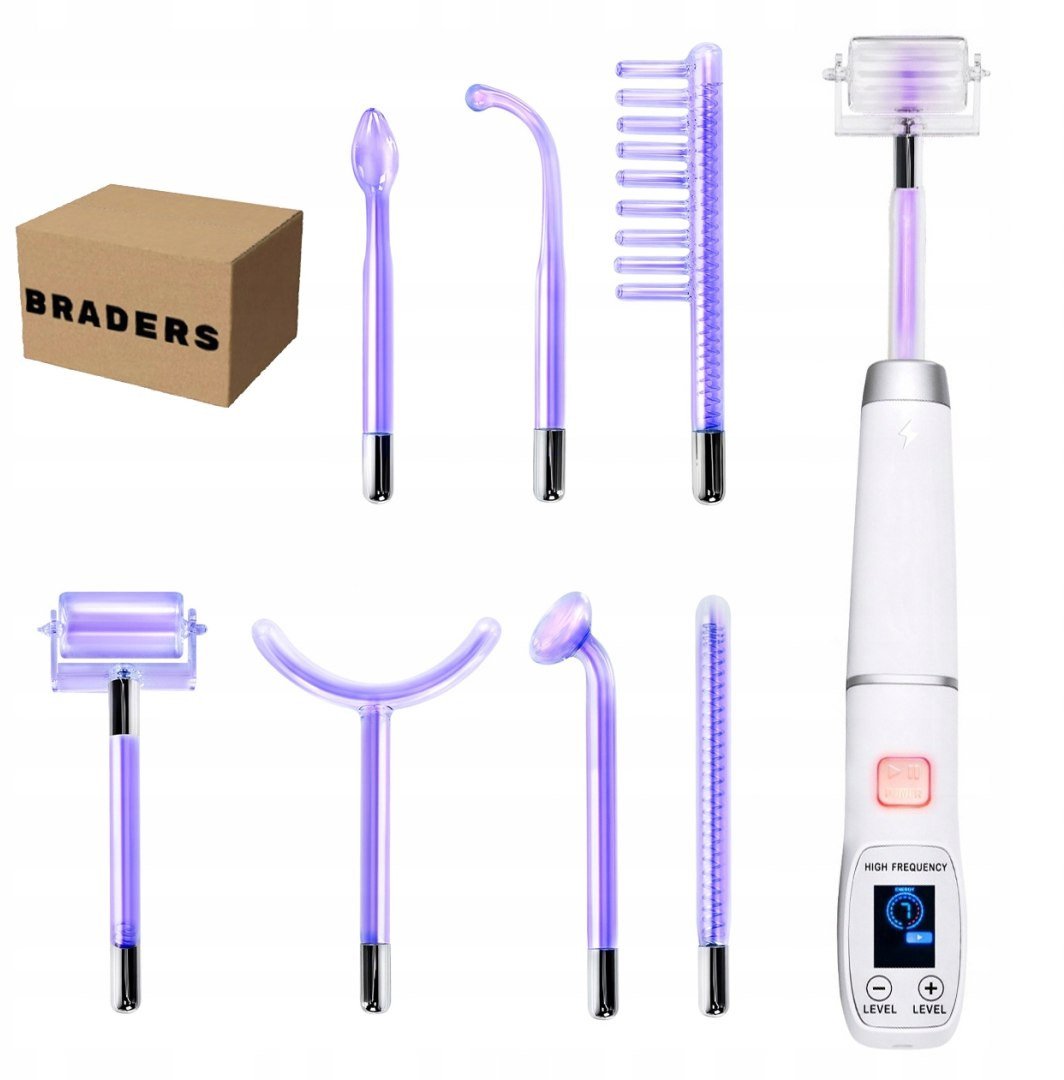 Urządzenie Kosmetyczne Darsonval 7 Pelot NAJMOCNIEJSZY PROFESJONALNY twarz