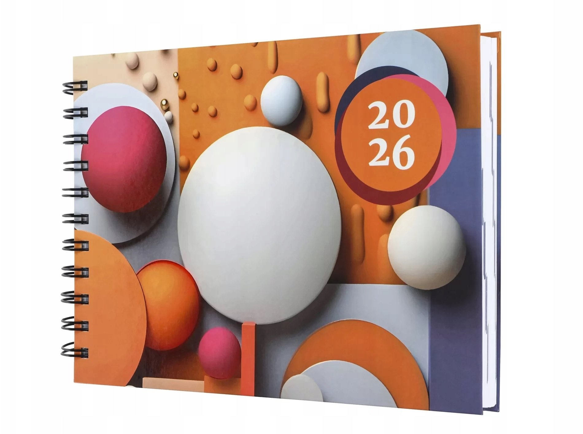 Terminarz 2026 dzienny A5 notes poziomy MIX