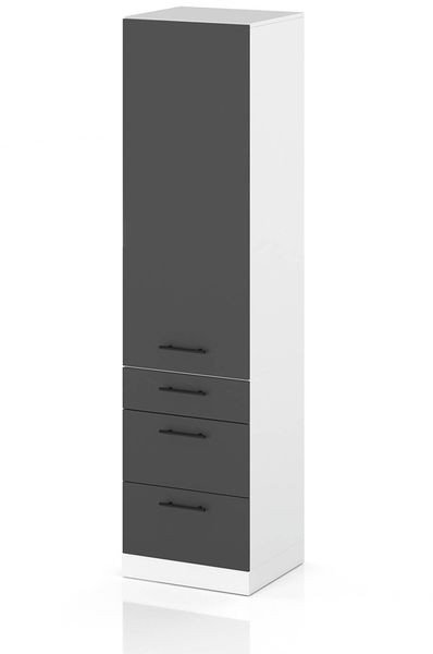 Słupek Kuchenny Stojący 60cm Szafka 3 Szuflady S60s3 Spremium Szary Mat