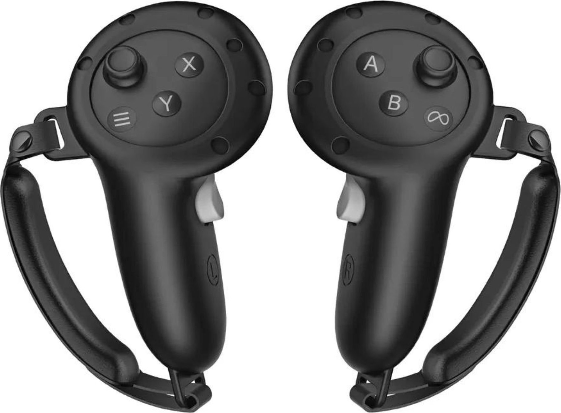 Vortex Virtual Reality Silikonowe pokrowce na kontrolery + uchwyt do Meta Quest 3 | Czarny