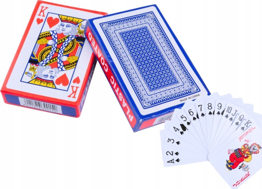 LeanToys Karty Do Gry Klasyczne Powlekane 54 Szt