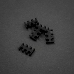 King Mod Services Grzebień na kable 6 otworów 3mm Czarny 5 sztuk (ZUUV-174)