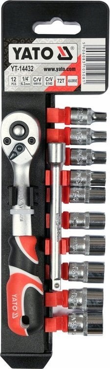YATO ZESTAW KLUCZY 1/4" 12el.