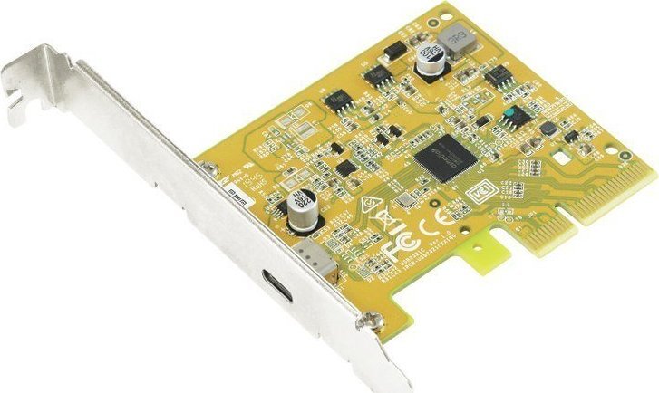 Adapter USB Sunix IO Sunix PCIe3.0 x4 1xUSB Type-C 3.2 Gen2x2 (USB2321C) LP inkl. Low-Profile Slotblech