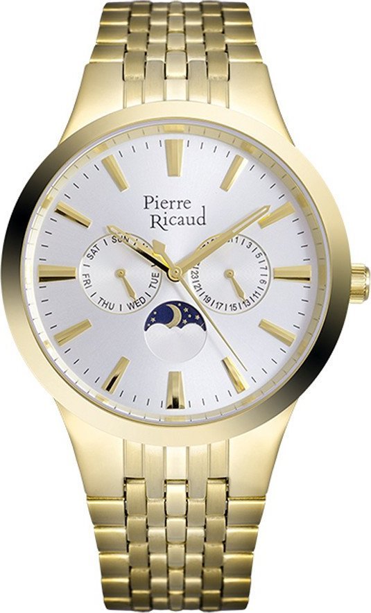 Zegarek Pierre Ricaud Zegarek męski Pierre Ricaud P97225.1113QF złoty