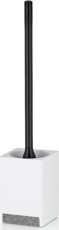 Kela Zestaw toaletowy, żywica polimerowa, 9,5 x 9,5 x 45,5 cm, biała Cube / Kela