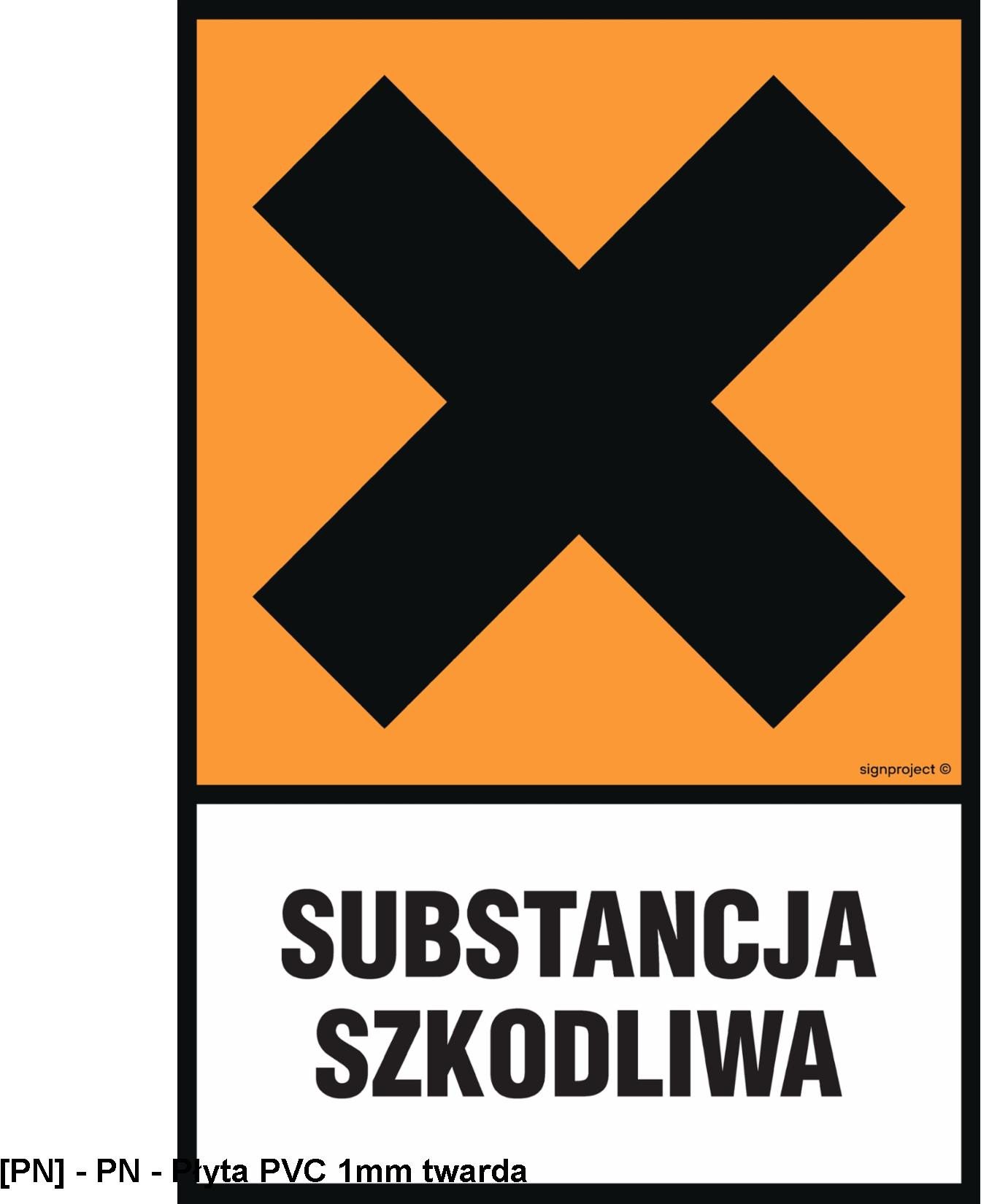 LB002 - Substancja szkodliwa 500x750