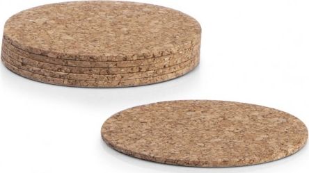 Zeller Zestaw 6 podkładek korkowych, 9.5cm