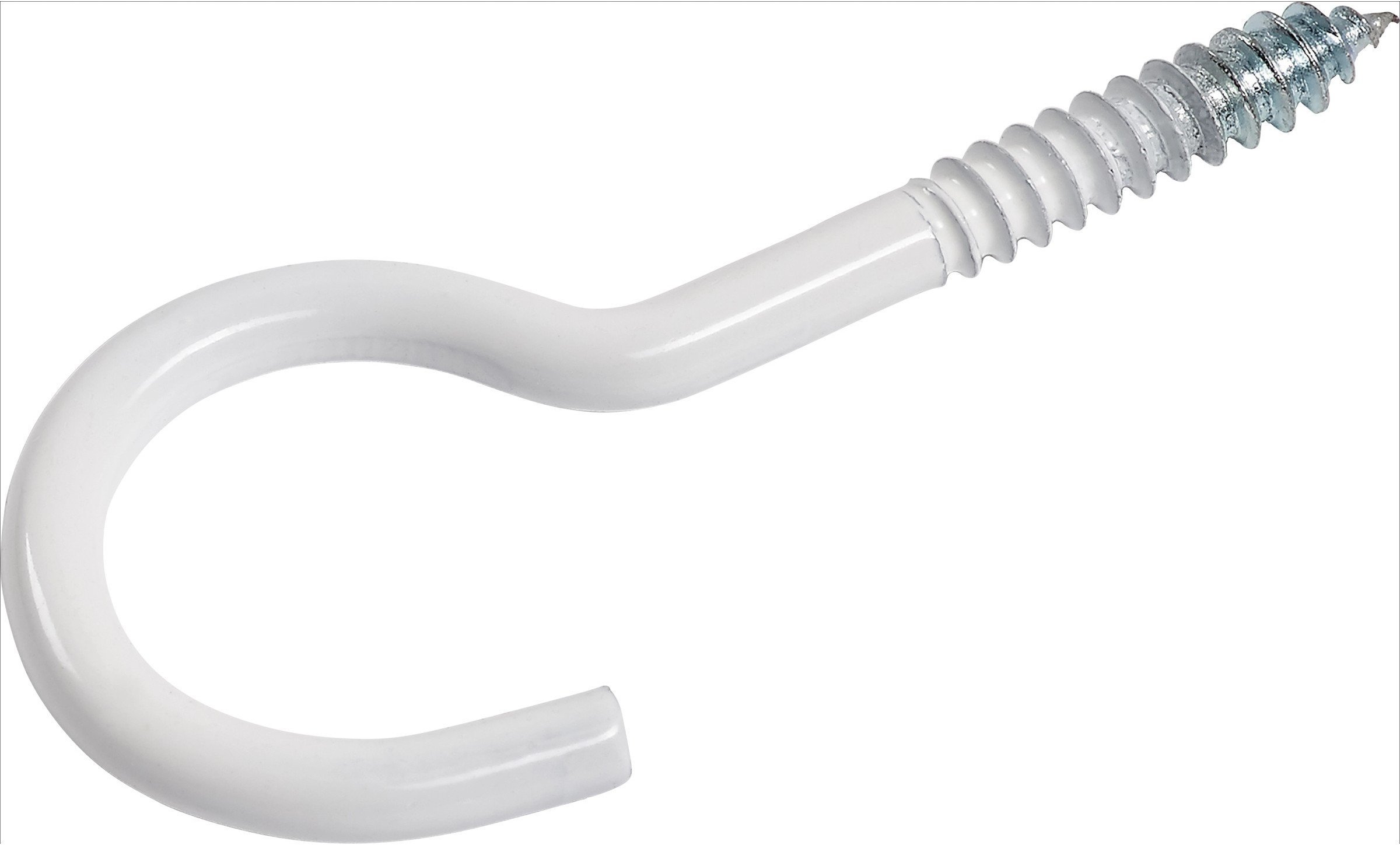 BENDED HOOK 40X3,0X15X9 WHITE/ 4PCS