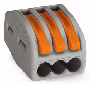 Wago Złączka instalacyjna 3-przewodowa z dźwignią zwalniającą (222-413)