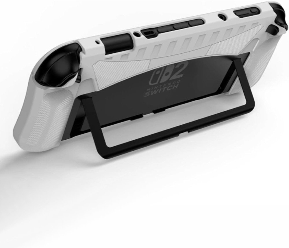 Etui Nintendo Switch 2 ochronne TPU Carbon Twill Case, białe