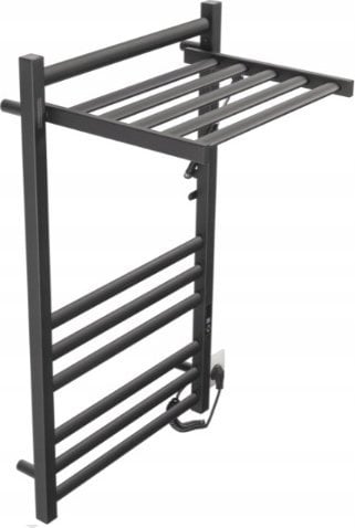 Elektryczna rozkładana suszarka łazienkowa TVB HydroVert P12 500x900 z czujnikiem temperatury i timerem (czarna) 235 W500x900