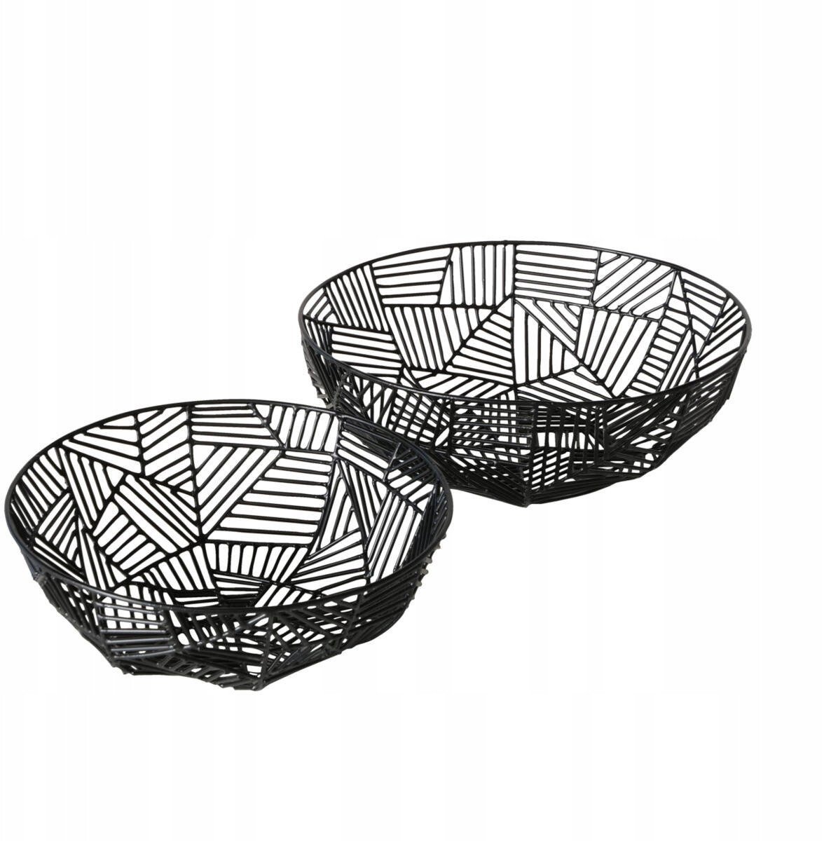 Metalowe misy dekoracyjne GRAPHINA, 2 szt. Ø 25-30 cm