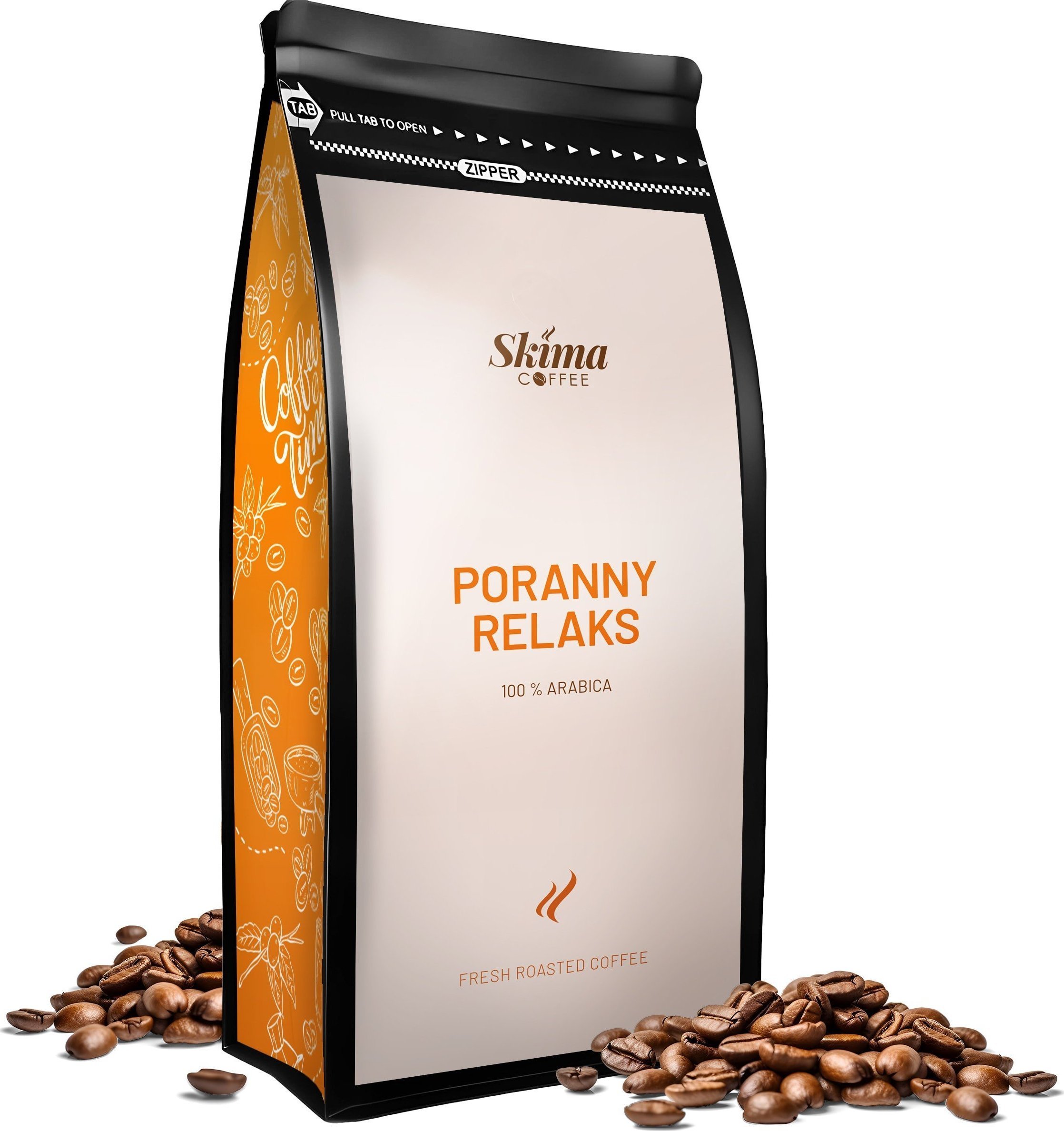 Kawa ziarnista 1kg PORANNY RELAKS 100% ARABICA Świeżo Palona do ekspresu + GRATIS