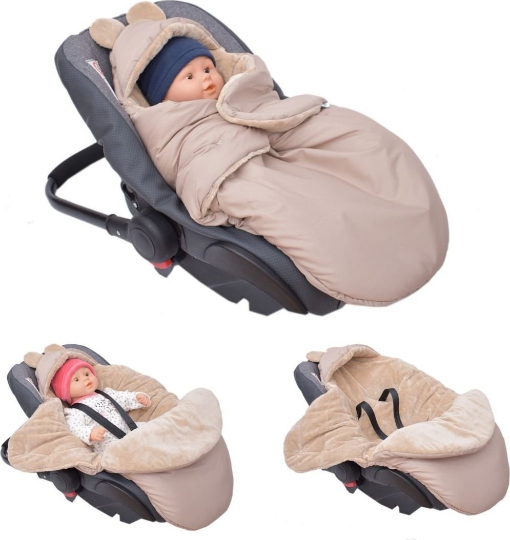 Culbags ŚPIWOREK MYSZKA NOSIDŁO FOTELIK WÓZEK ORTALION BEŻ MINKY LATTE