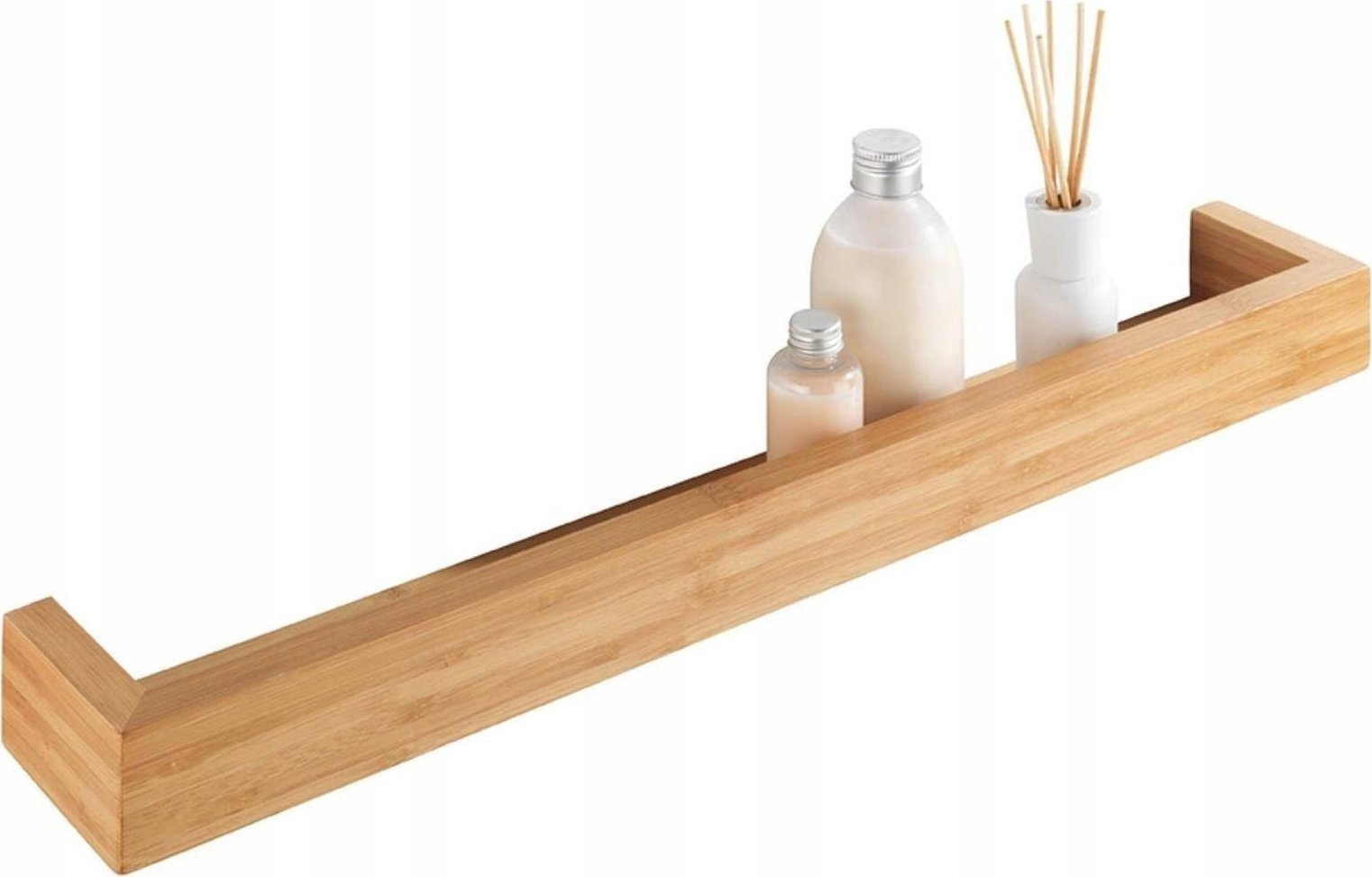 Wenko Półka łazienkowa BAMBUSA, bambusowa, 60 x 9 x 5 cm, WENKO