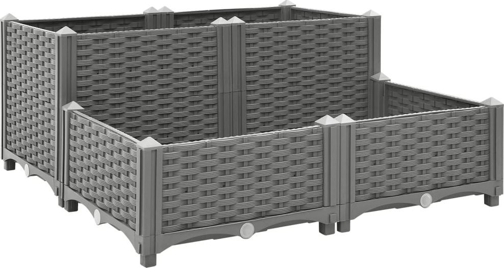 vidaXL vidaXL Donica do podwyższonej rabaty, 80x80x38 cm, polipropylen