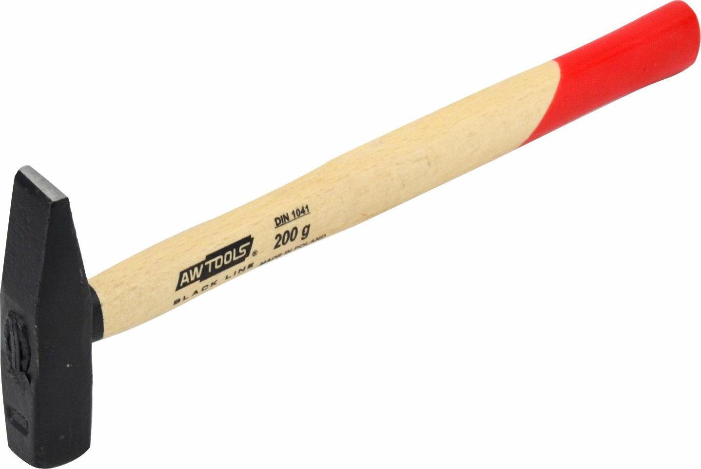 AWTools AWTOOLS MŁOTEK ŚLUSARSKI 0,2 kg TRZONEK DREWNIANY BLACK LINE AW32032BL