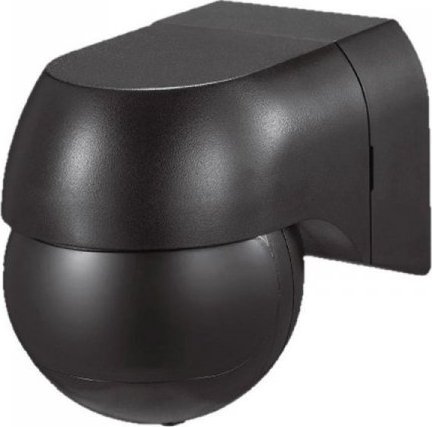 V-TAC Czujnik Ruchu Ścienny 180st Ruchoma Główka Czarny FULL BLACK V-TAC VT-8028