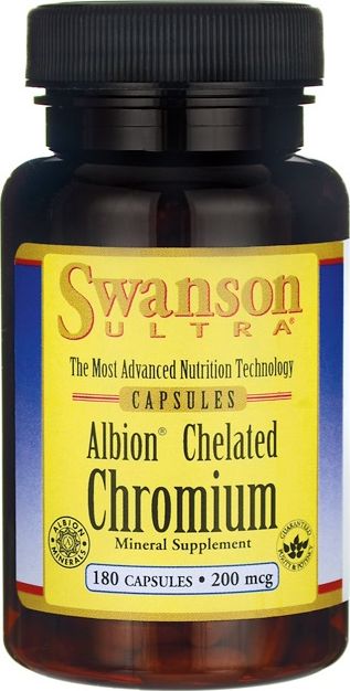 Swanson Swanson - Chelatowany Chrom, 200mcg, 180 kapsułek