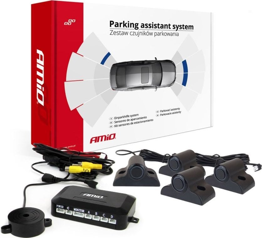 Zestaw czujników pod kamerę i wyświetlacz lcd truck 19mm amio-04073