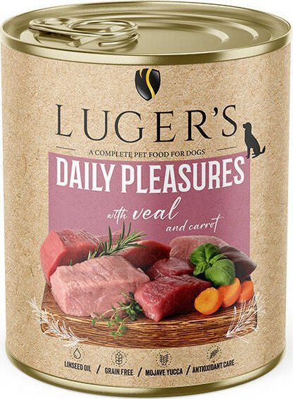 Karma mokra dla psa Luger's Daily Pleasures z cielęciną i marchewką 800 g