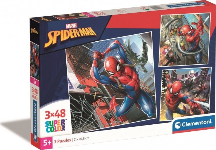 Clementoni Puzzle Super Color Marvel Spiderman 3 x 48 elementów