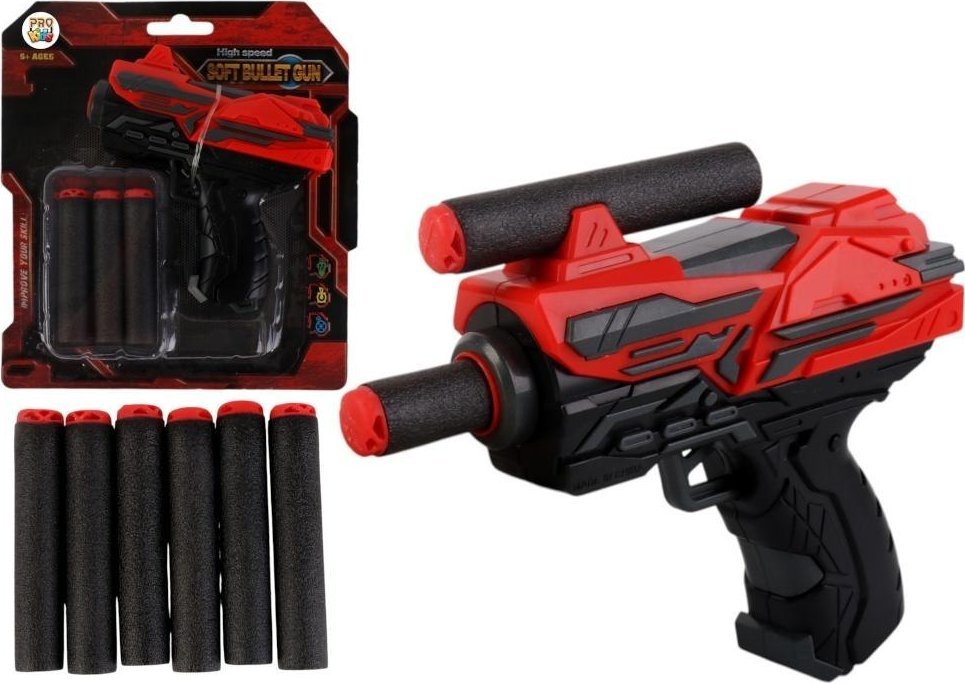 Pistolet na miękkie strzałki red mini