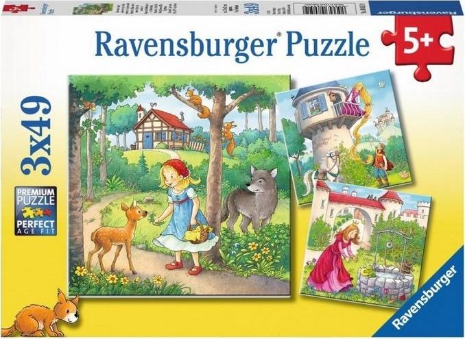 Ravensburger Puzzle 3x49 Baśnie Braci Grimm