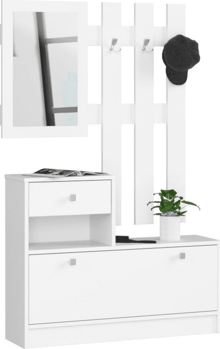 Elior Biała garderoba do przedpokoju - Sapatos