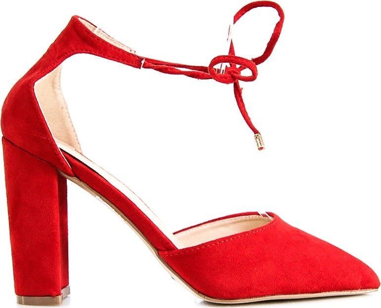 Estetino Sandały na słupku czerwone-39