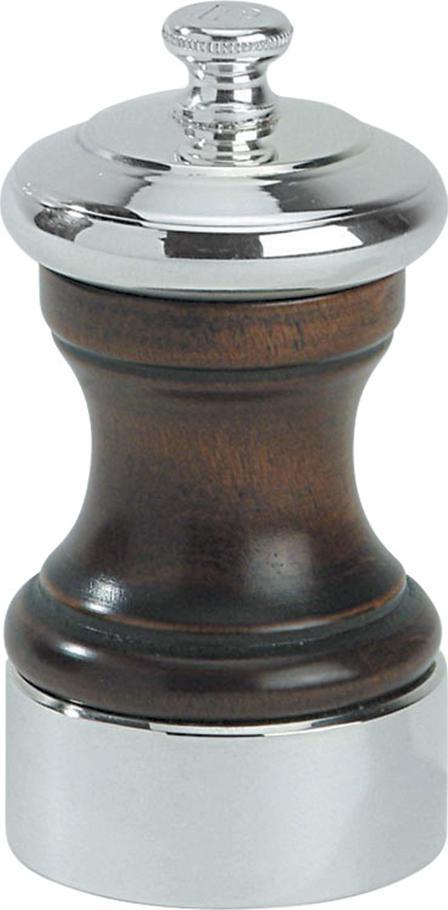 Młynek do przypraw Peugeot Młynek do pieprzu 10 cm Peugeot Bistro posrebrzany mosiądz z drewnem