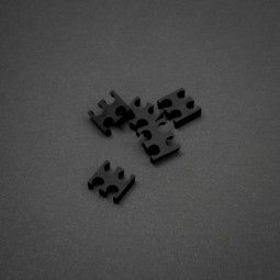 King Mod Services Grzebień na kable 4 otwory 3mm Czarny 5 sztuk (ZUUV-159)