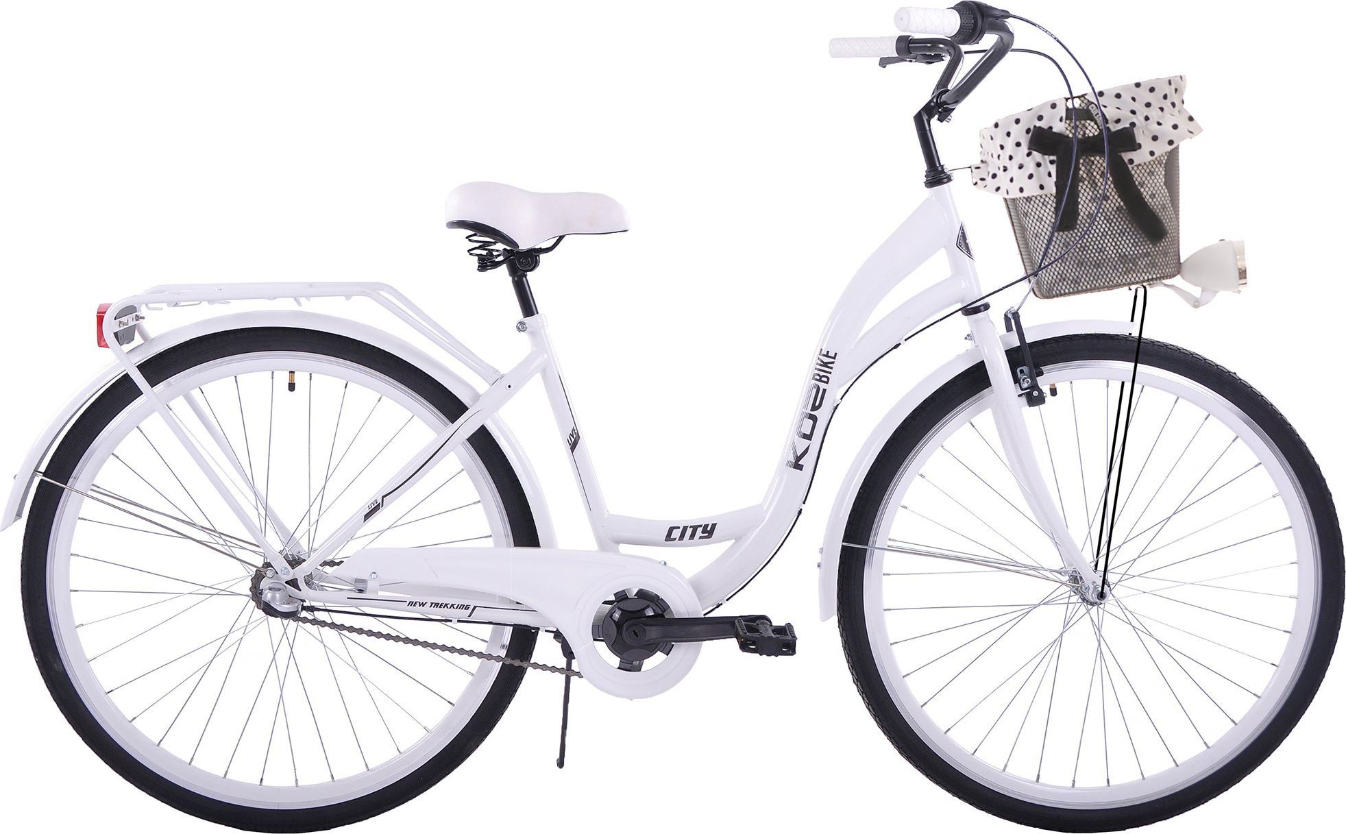 Kozbike (K25) Rower miejski damski 28 biały 3 biegi