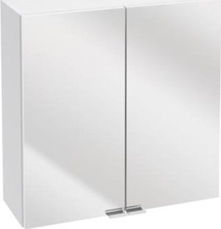 Deftrans Szafka łazienkowa z lustrem wisząca biała 60 cm Multi Glass