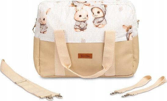 Sensillo TORBA DO WÓZKA EKOSKÓRA KRÓLICZKI BEŻOWE