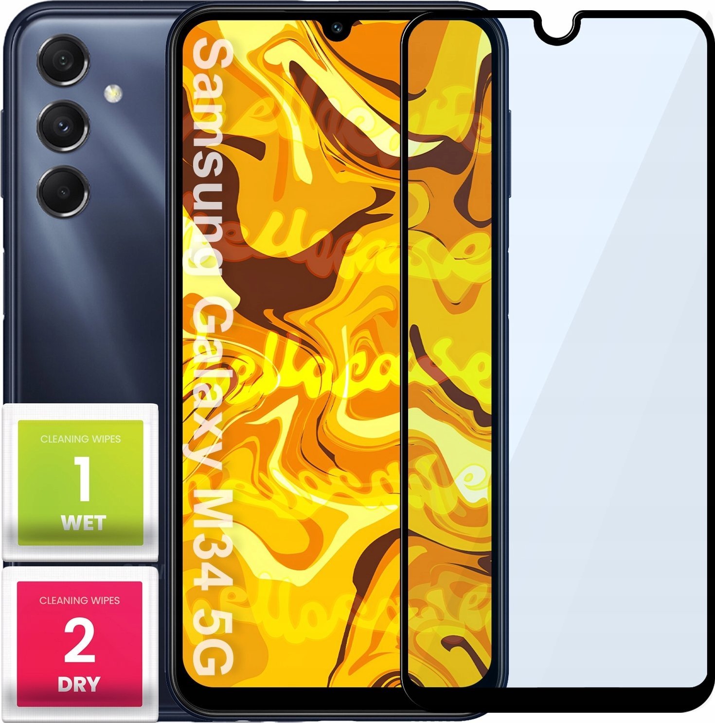 Hello Case SZKŁO HARTOWANE DO SAMSUNG GALAXY M34 5G PEŁNE NA CAŁY EKRAN SZKIEŁKO 5D 9H
